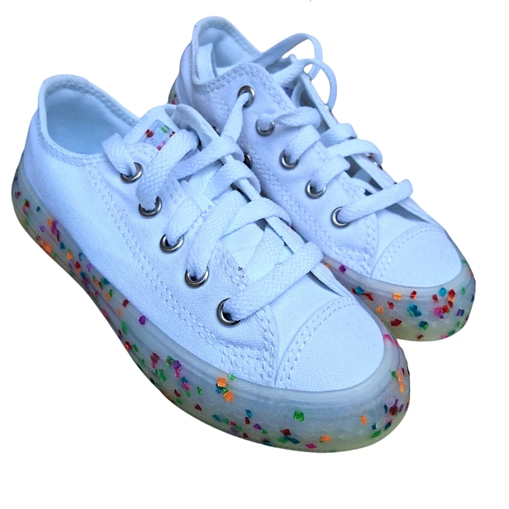CONVERSE All Star Chuck Taylor Confetti Rainbow Toddle Youth Sneakers NWT